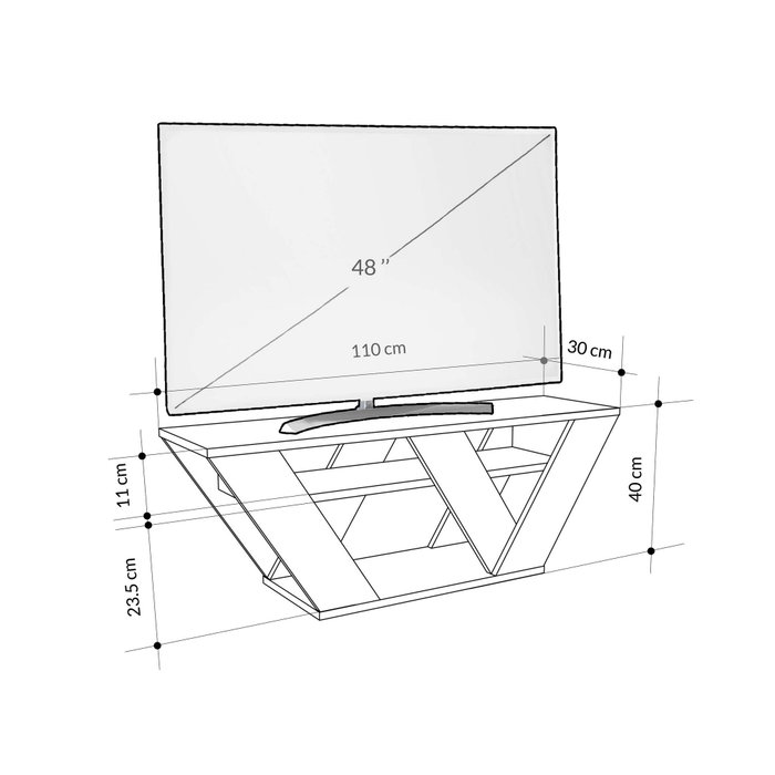 Hanah Home Pipralla - Carrara Marble Soporte de TV